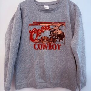 Gray Sweater - Unisex Cowboy Graphic